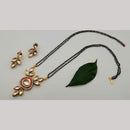 FS Collection Gold Plated Traditional Kundan With Meenakari Mangalsutra Work 