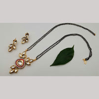 FS Collection Gold Plated Traditional Kundan With Meenakari Mangalsutra Work 