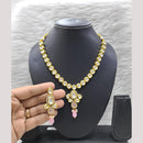 FS Collection Gold Plated Kundan and Beads Traditional Ethnic Jewelry Necklace Set