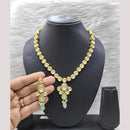 FS Collection Gold Plated Kundan and Beads Traditional Ethnic Jewelry Necklace Set