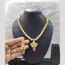 FS Collection Gold Plated Kundan and Beads Traditional Ethnic Jewelry Necklace Set