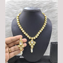 FS Collection Gold Plated Kundan and Beads Traditional Ethnic Jewelry Necklace Set