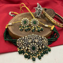 FS Collection 2 Tone Kundan Beads Bridal & Ethnic Wear Choker Necklace Set