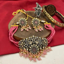 FS Collection 2 Tone Kundan Beads Bridal & Ethnic Wear Choker Necklace Set