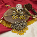 FS Collection 2 Tone Kundan Beads Bridal & Ethnic Wear Choker Necklace Set