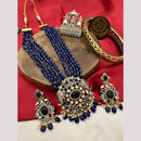 FS Collection 2 Tone Kundan Beads Bridal & Ethnic Wear Long Necklace Set