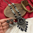 FS Collection Oxidised Plated Pota And Beads Fashion Jewelry Long Necklace Set