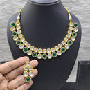 FS Collection Regal Spark Kundan Stone Necklace Set