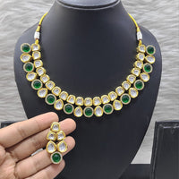 FS Collection Regal Spark Kundan Stone Necklace Set