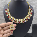 FS Collection Regal Spark Kundan Stone Necklace Set