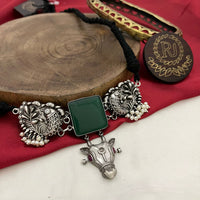FS Collection Ethnic Oxidized Plated Choker Necklace