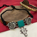 FS Collection Ethnic Oxidized Plated Choker Necklace