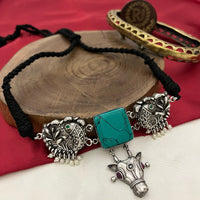 FS Collection Ethnic Oxidized Plated Choker Necklace