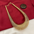 FS Collection Bold Elegance Gold Plated Fashion / Statement Necklace