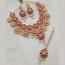 FS Collection Kundan And Austrian Stone Long Necklace Set