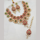 FS Collection Kundan And Austrian Stone Long Necklace Set