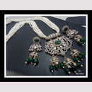 FS Collection Gold Plated Bridal-Inspired Kundan & Pearl Long Necklace Set
