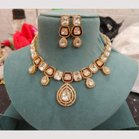 FS Collection Gold Plated Crystal Stone Necklace Set