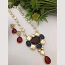 FS Collection Regal Gold Plated  with Elegant Mother of Pearl Touch Necklace Set