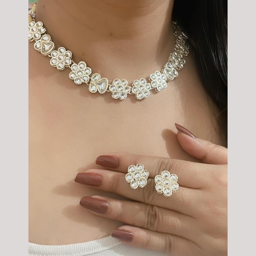 FS Collection Kundan Necklace Set