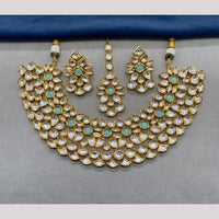 FS Collection Gold Plated Kundan Necklace Set