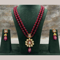 FS Collection Kundan And Beads Necklace Set