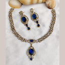 FS Collection Premium Gold Plated American Diamond Necklace Set