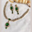 FS Collection Premium Gold Plated American Diamond Necklace Set
