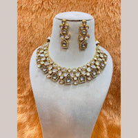 FS Collection Gold Plated Polki Kundan Necklace Set