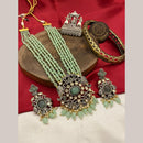 FS Collection Gold Plated Pota Stone And Beads Necklace Set