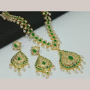 FS Collection Gold Plated Pota Stone And Beads Necklace Set