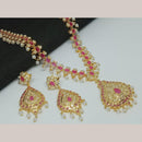 FS Collection Gold Plated Pota Stone And Beads Necklace Set