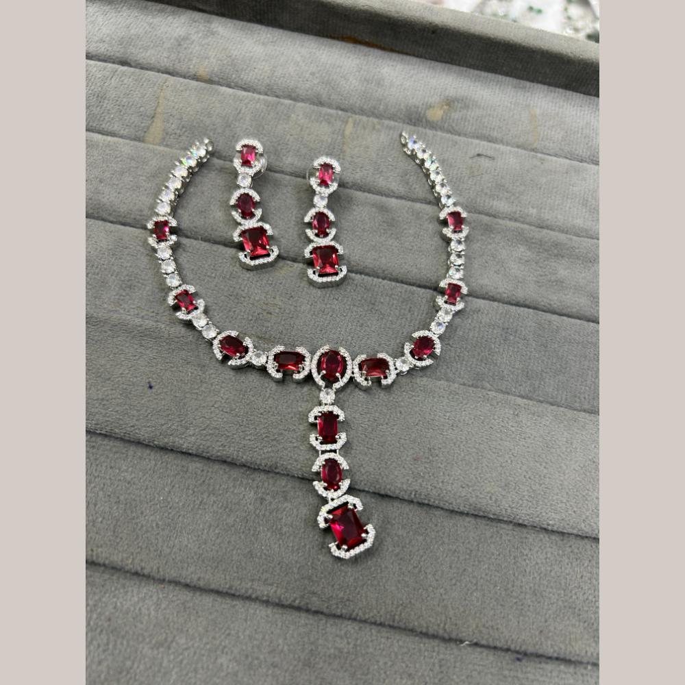 FS Collection American Diamond Necklace Set