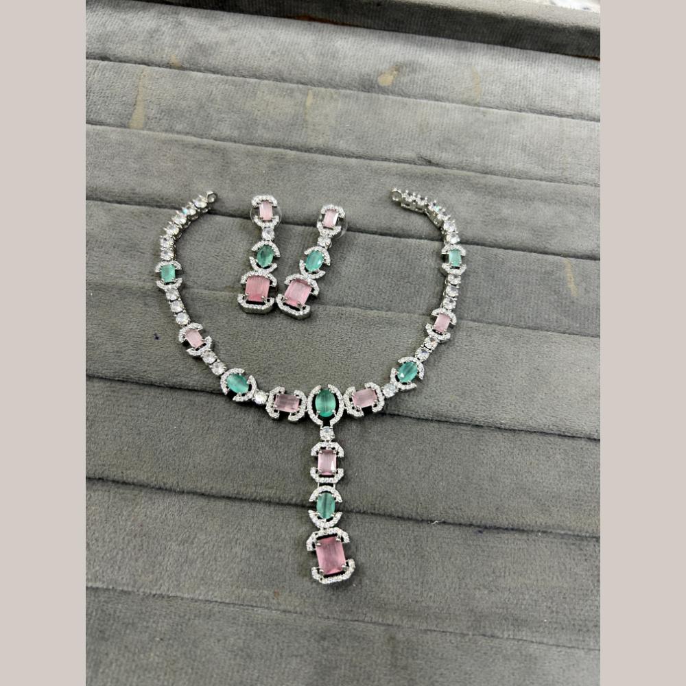 FS Collection American Diamond Necklace Set