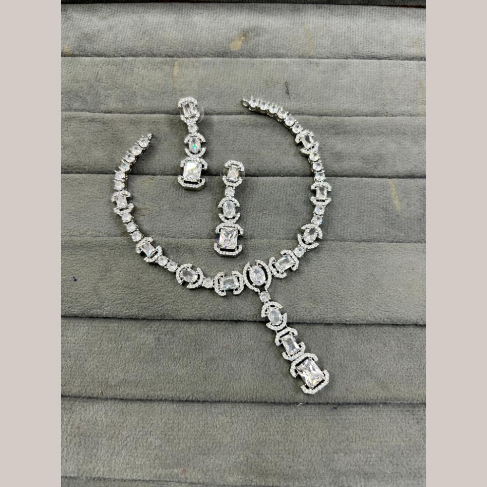 FS Collection American Diamond Necklace Set