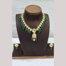 FS Collection Kundan Stone And Beads Necklace Set