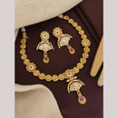 FS Collection Gold Plated Pota Stone Necklace Set