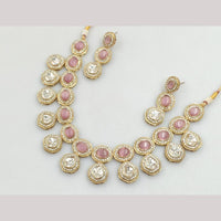 FS Collection Gold Plated Kundan Necklace Set