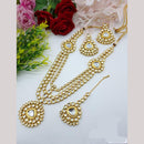 FS Collection Gold Plated Kundan Long Necklace Set