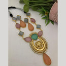 FS Collection Gold Plated Pota Stone Necklace Set