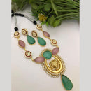 FS Collection Gold Plated Pota Stone Necklace Set