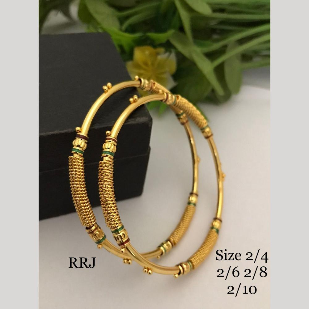 FS Collection Gold Plated Bangle Set