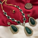 FS Collection Gold Plated Pota Stone Necklace Set