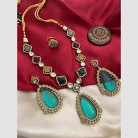 FS Collection Gold Plated Pota Stone Necklace Set
