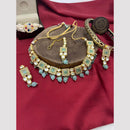 FS Collection Gold Plated Pota Stone Necklace Set