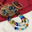 FS Collection Gold Plated Beads Necklace Set