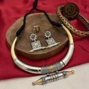 FS Collection Stylish 2-Tone Plated  Necklace Set