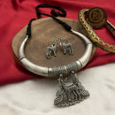FS Collection Oxidized Plated Necklace Set