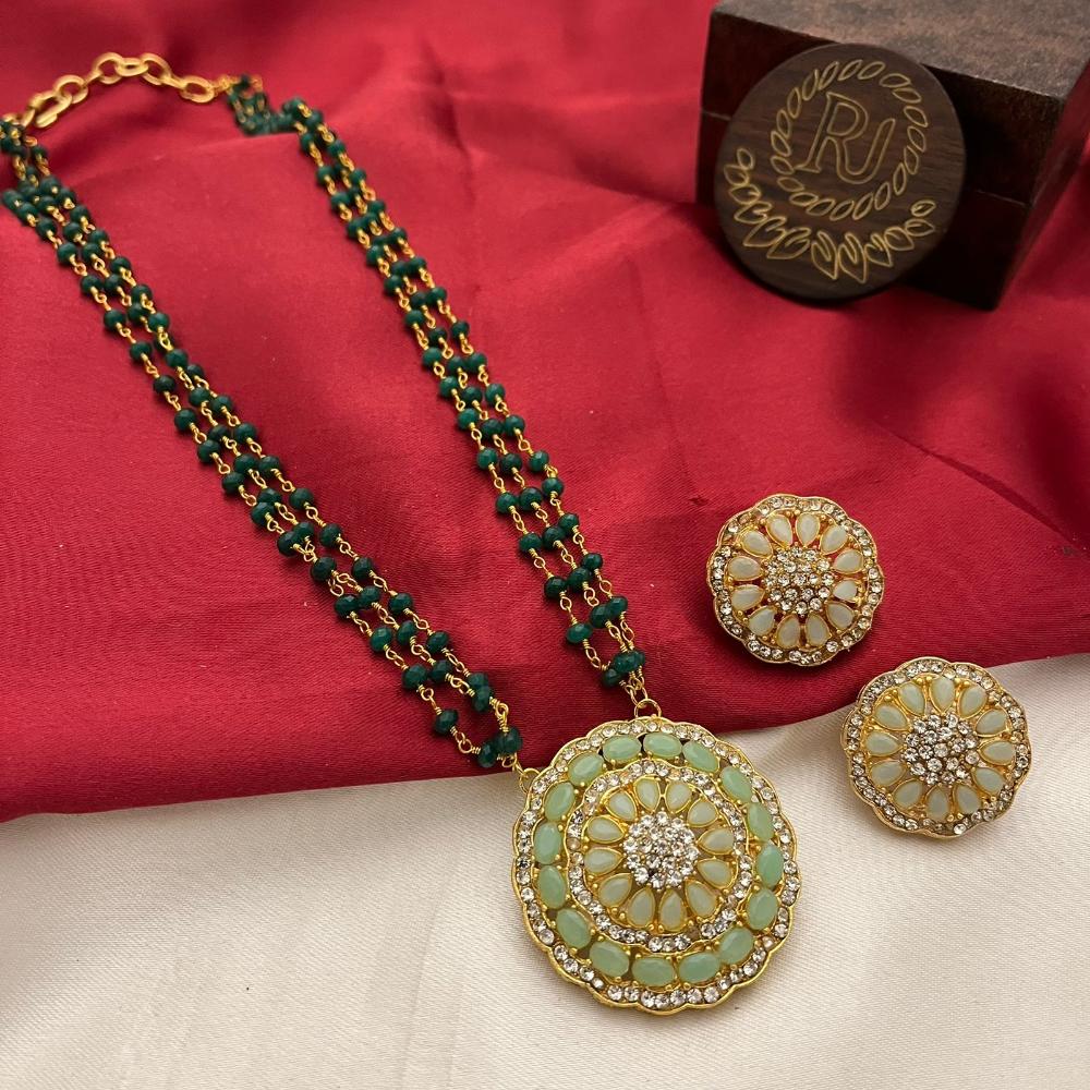 FS Collection Austrian Stone And Crystal Long Necklace Set