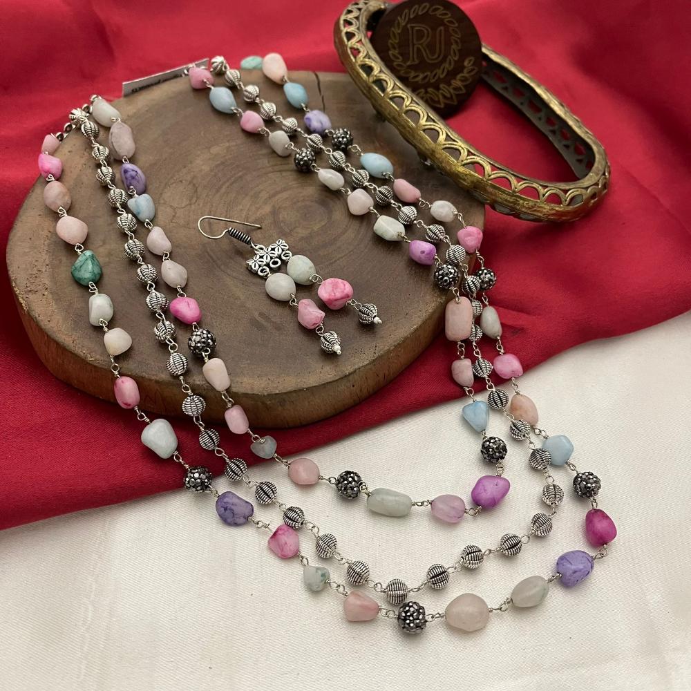 FS Collection Beads Multi Layer Long Necklace Set